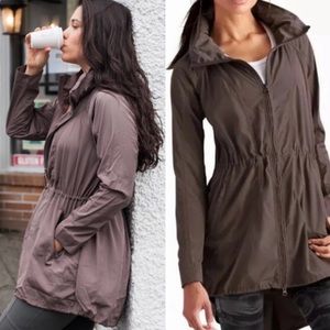 faded glory women's hooded twill anorak jacket